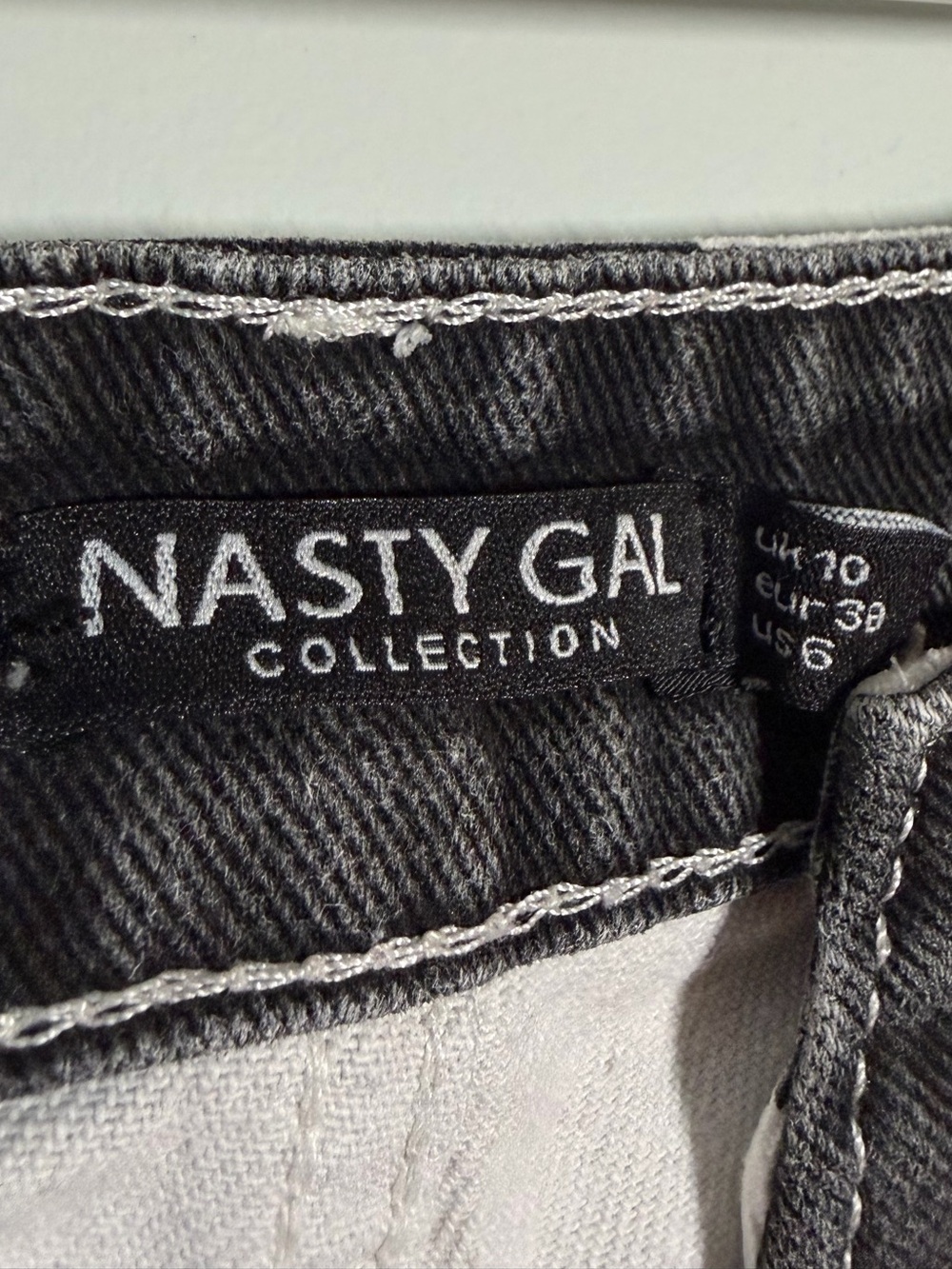 Nasty Gal Black and White Cow Print Denim Jeans - Picture 3 of 8